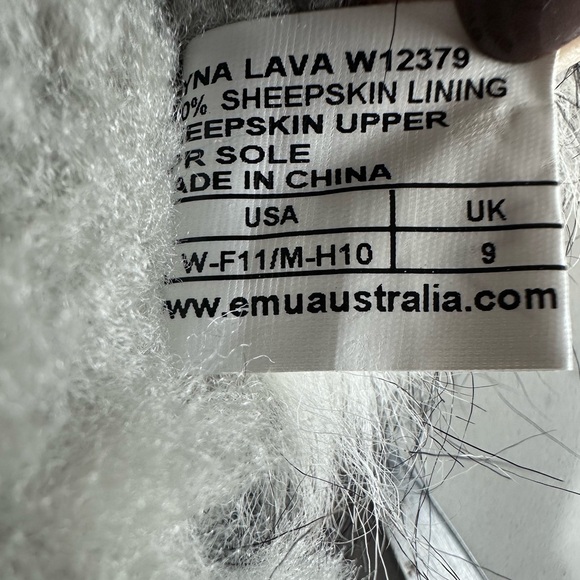 Emu Australian Myna Lava Sheepskin Slipper Slide Charcoal Ombré Womans US11/UK42 - Picture 10 of 14
